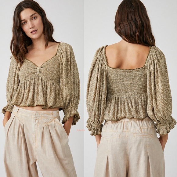 NEW Free People Brittnee Printed Top - Picture 10 of 12